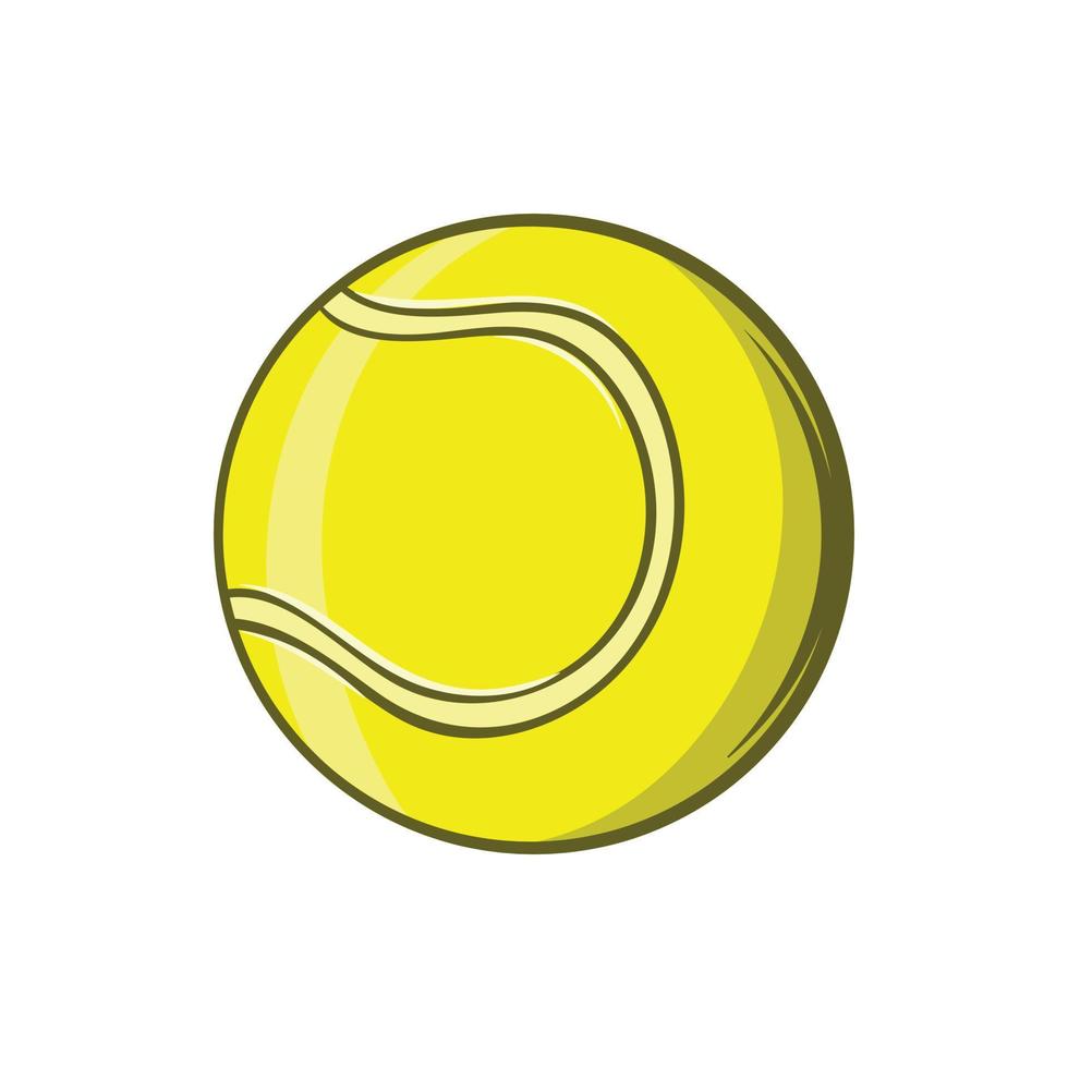 tennis boll ikon, tecknad serie stil vektor