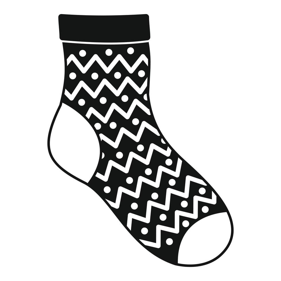 Ornament-Socken-Symbol, einfachen Stil vektor