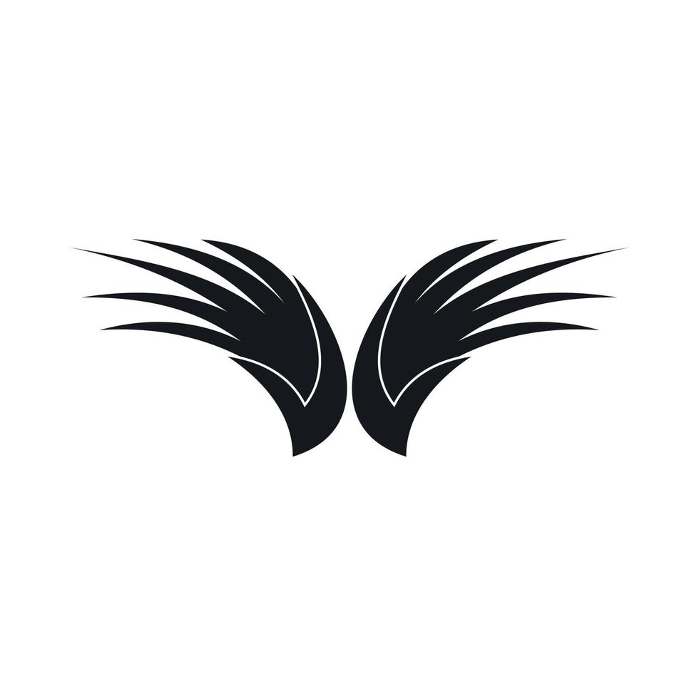 Flügelsymbol, einfacher Stil vektor