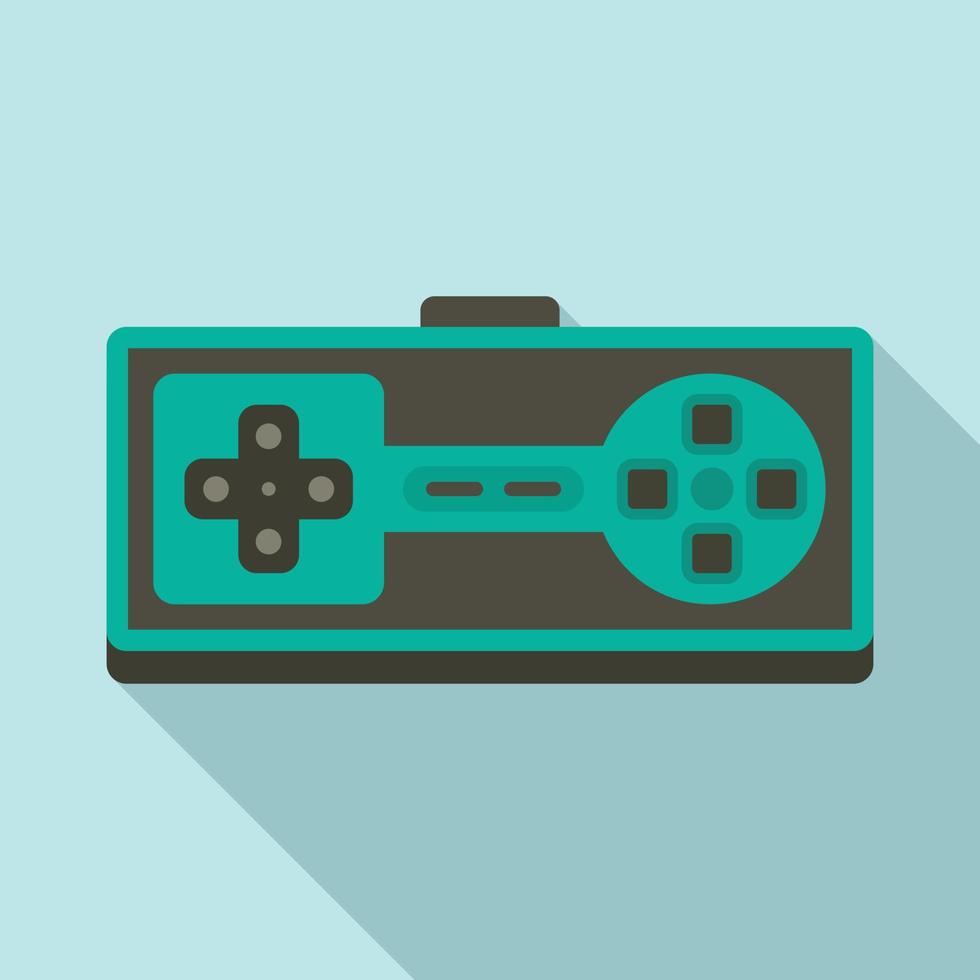 Retro-Gamepad-Symbol, flacher Stil vektor