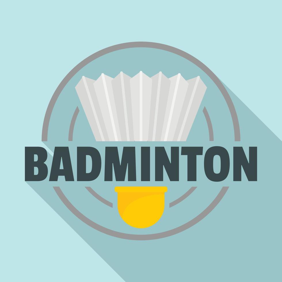 Badminton-Ziellogo, flacher Stil vektor