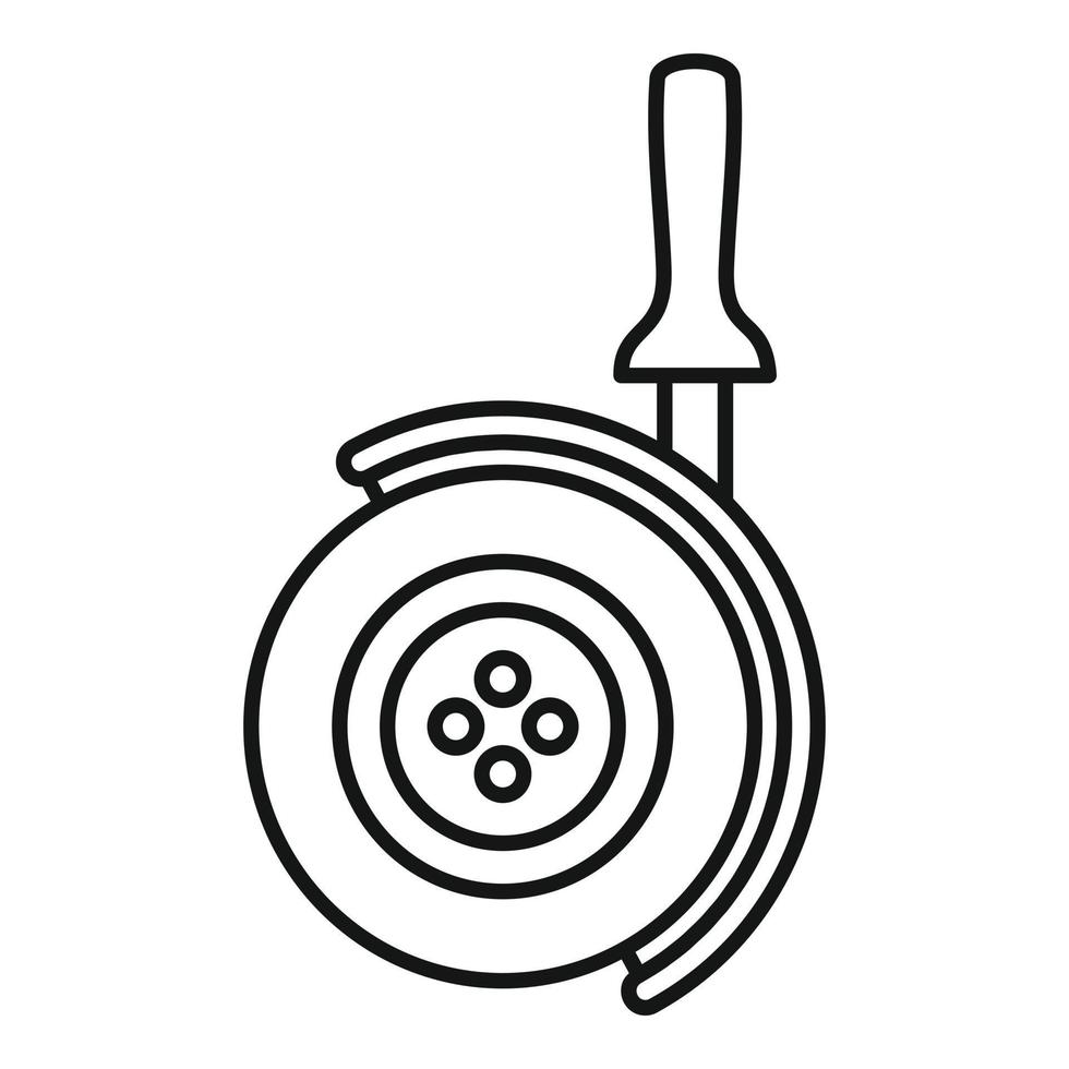 Symbol für Winkelschnittmaschine, Umrissstil vektor