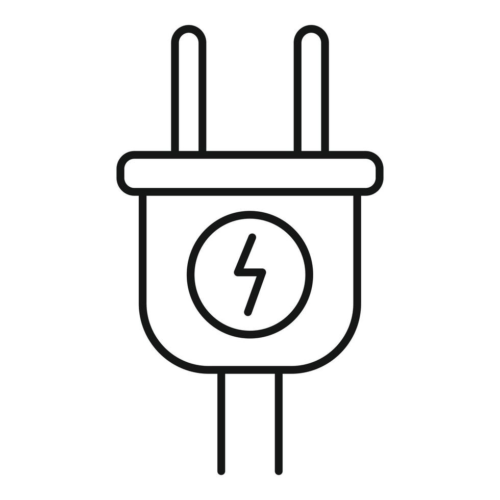 Symbol für elektrischen Stecker, Umrissstil vektor