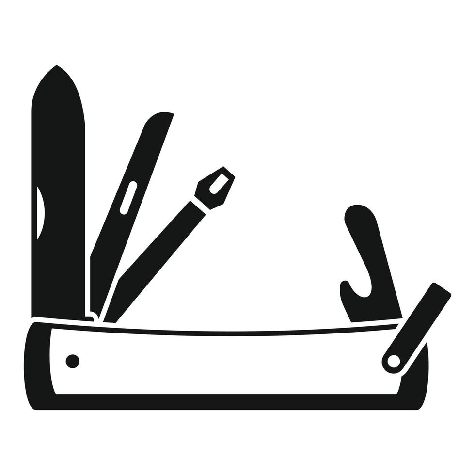 Taschenmesser-Symbol, einfacher Stil vektor