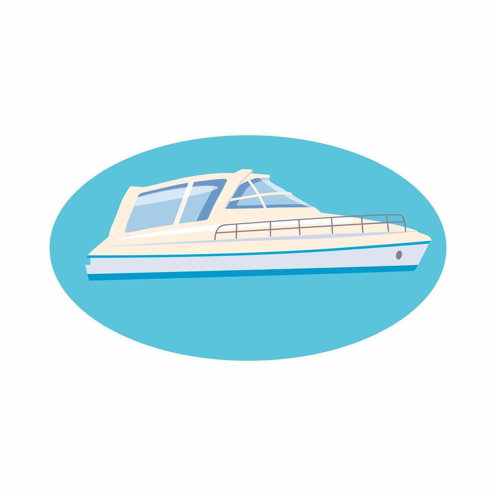 Yacht-Symbol, Cartoon-Stil vektor