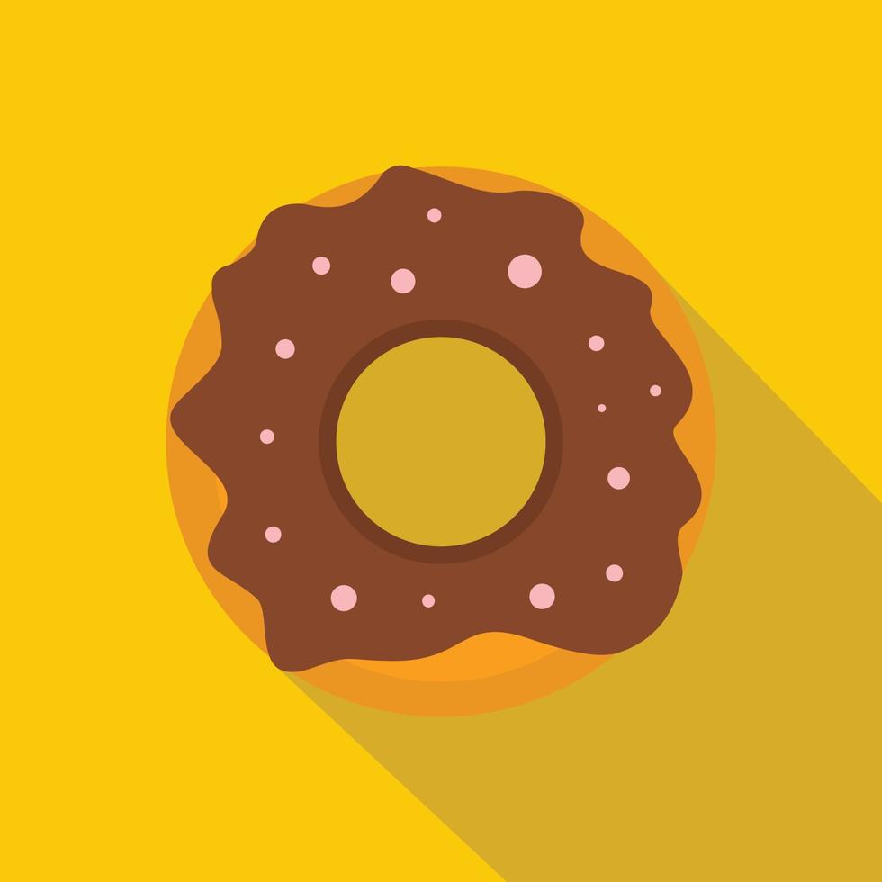 Donut-Symbol, flacher Stil vektor