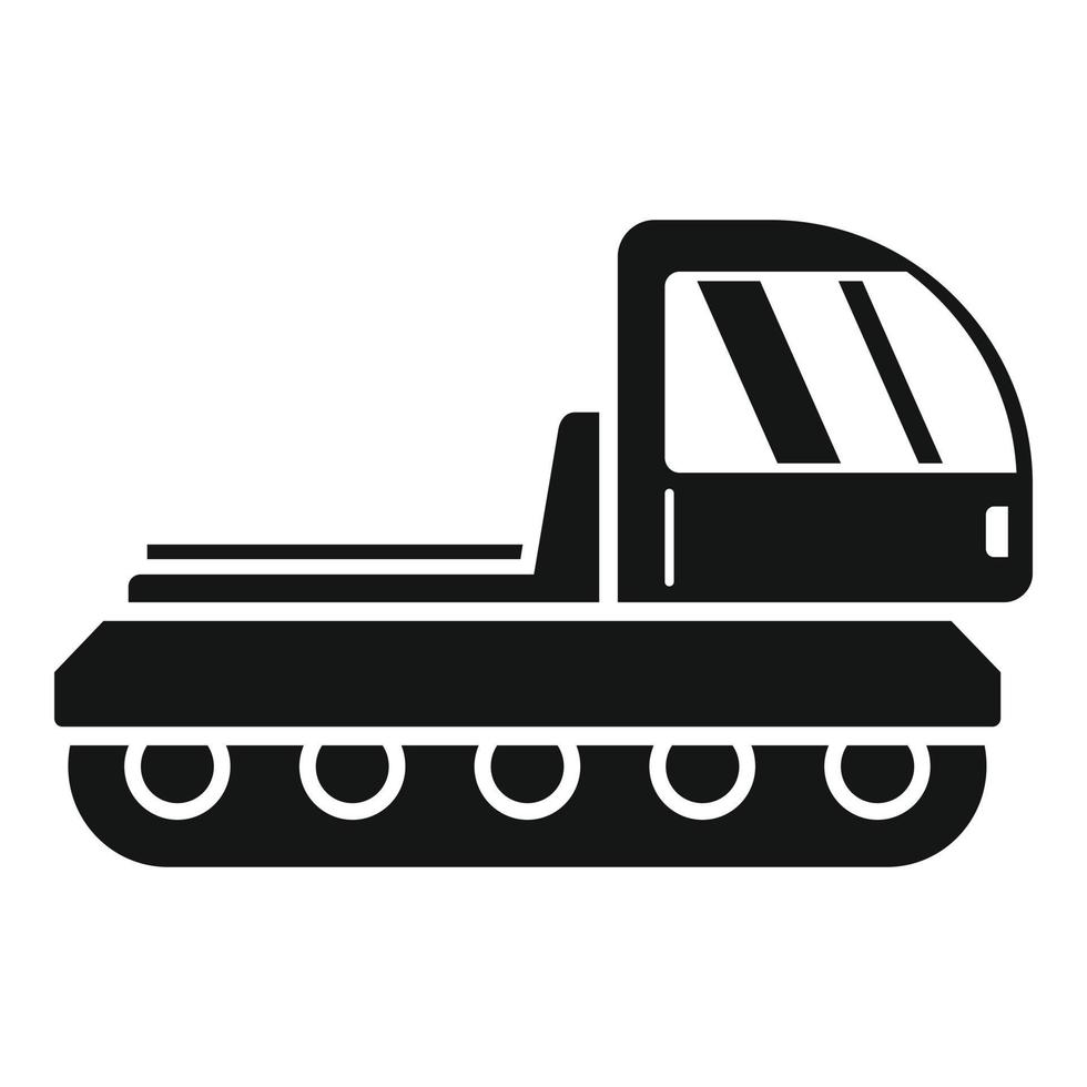 Mountain Snowcat-Symbol, einfacher Stil vektor