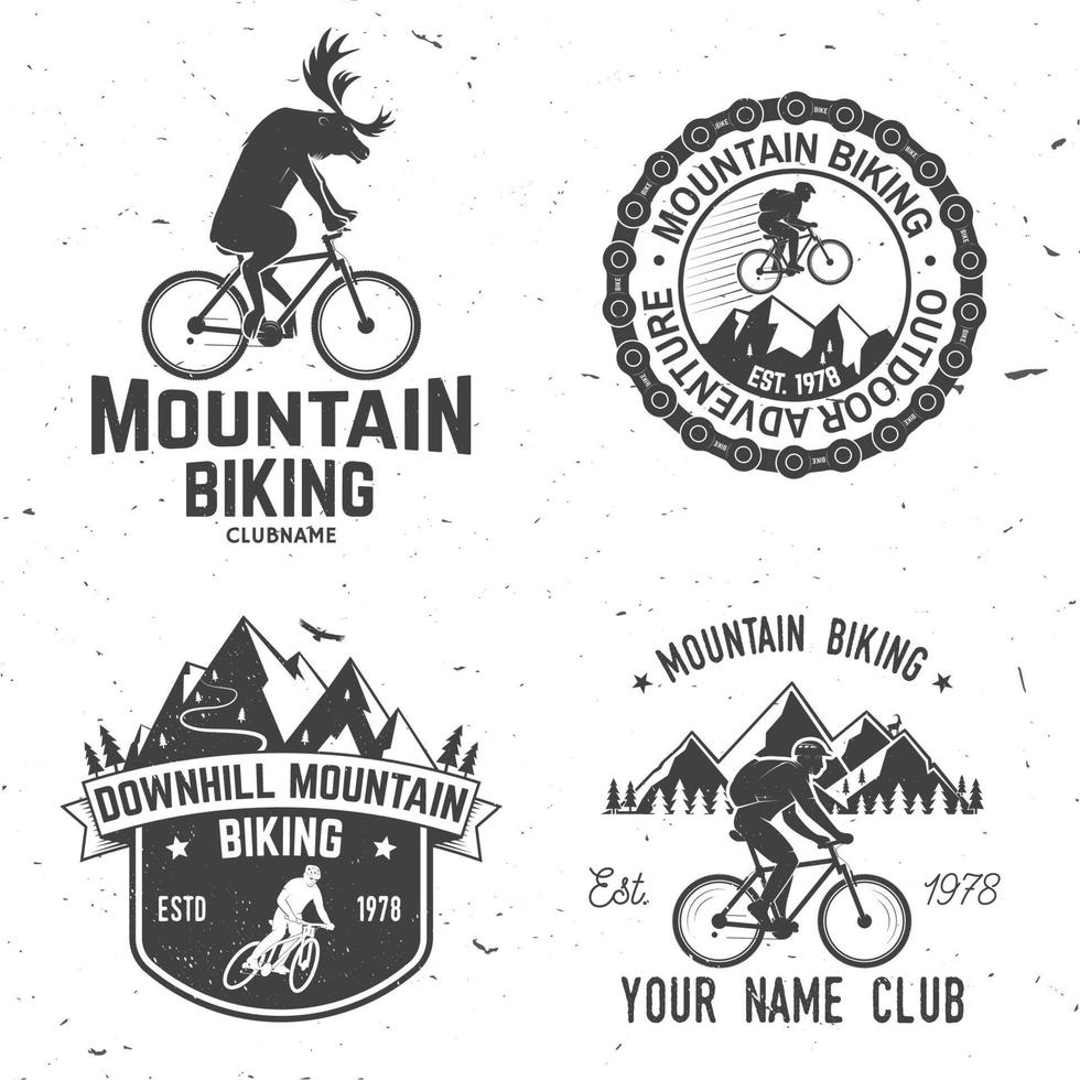 Satz von Mountainbike-Clubs. Vektor-Illustration. vektor