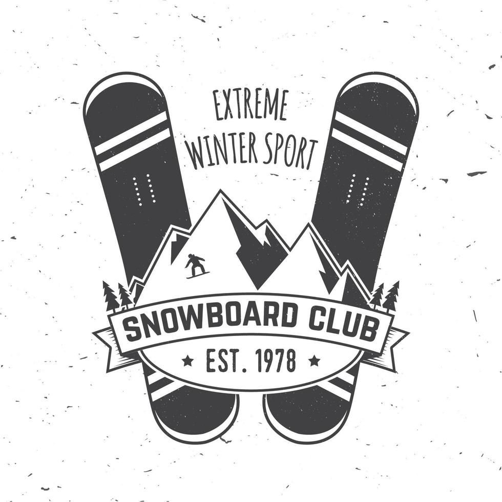 Snowboard-Club. Vektor-Illustration. konzept für hemd, druck, stempel oder t-stück. vektor