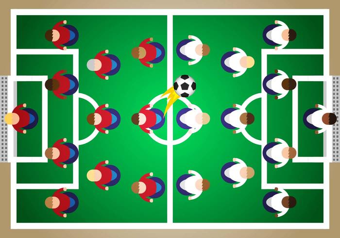 Subbuteo Fußball Illustration Vektor