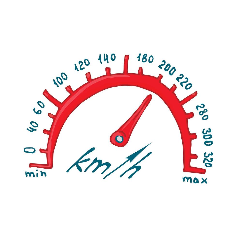 Tachometer-Symbol, Cartoon-Stil vektor