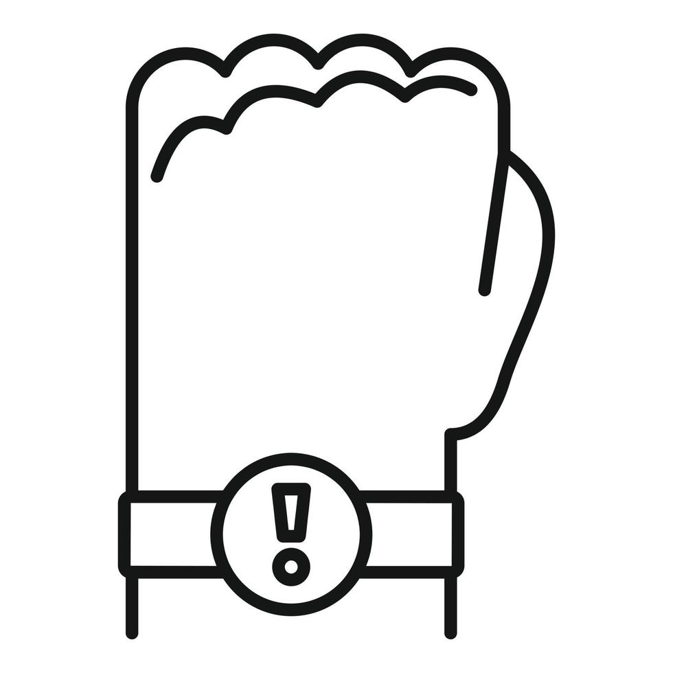 Deadline Smartwatch-Benachrichtigungssymbol, Umrissstil vektor