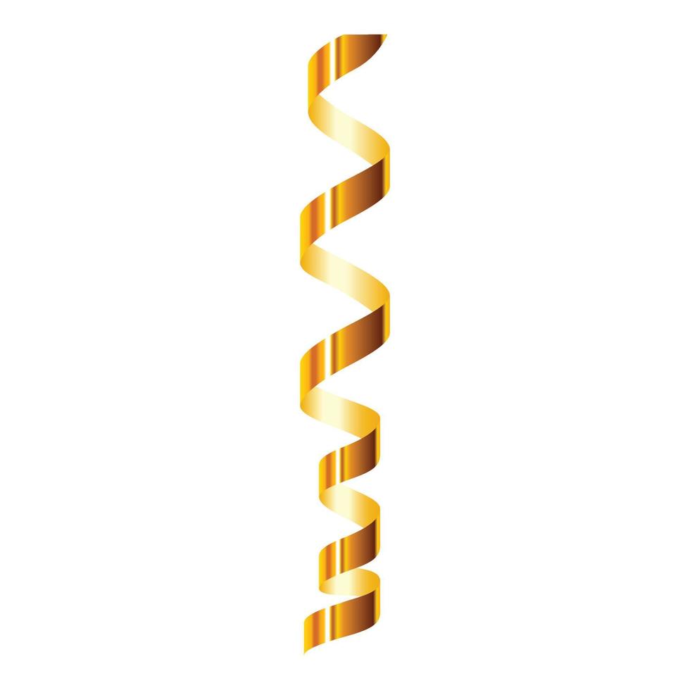 lyx guld serpentin ikon, realistisk stil vektor