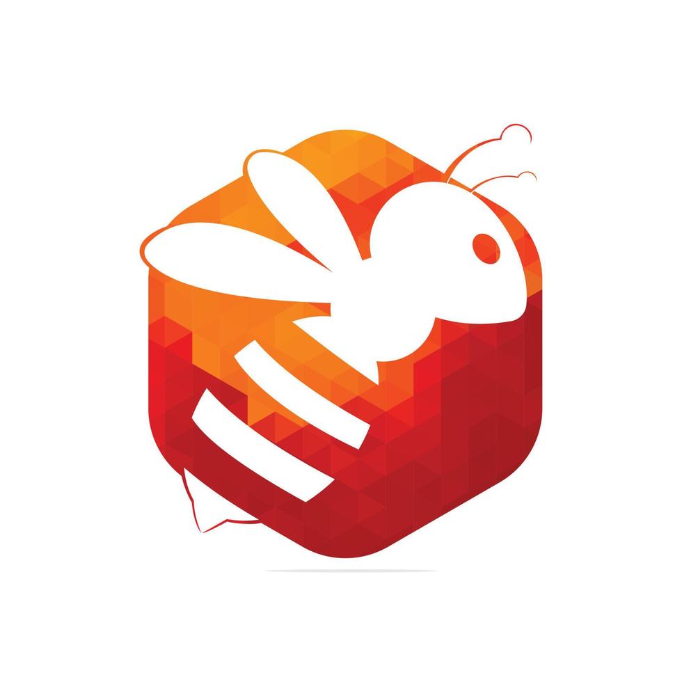 honung bi logotyp design mall för din företag vektor