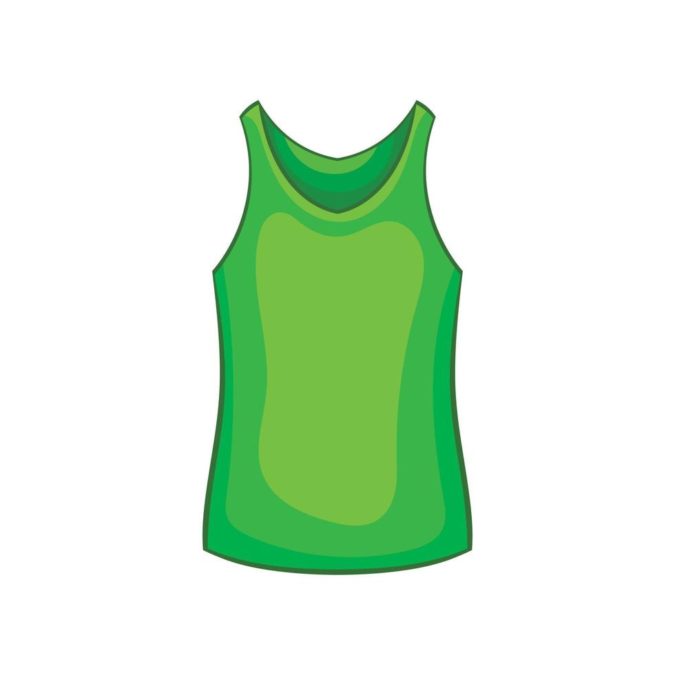 grön herr t-shirt ikon, tecknad serie stil vektor