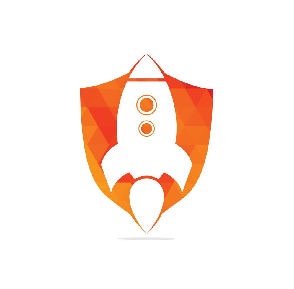 einfacher Raketenlogovektor. Raketen-Logo. minimalistische Rakete. vektor