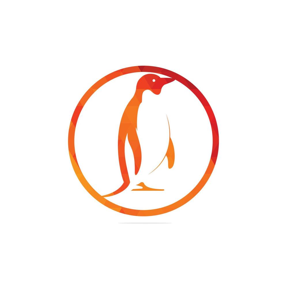 kreativ pingvin logotyp mall vektor ikon illustration design