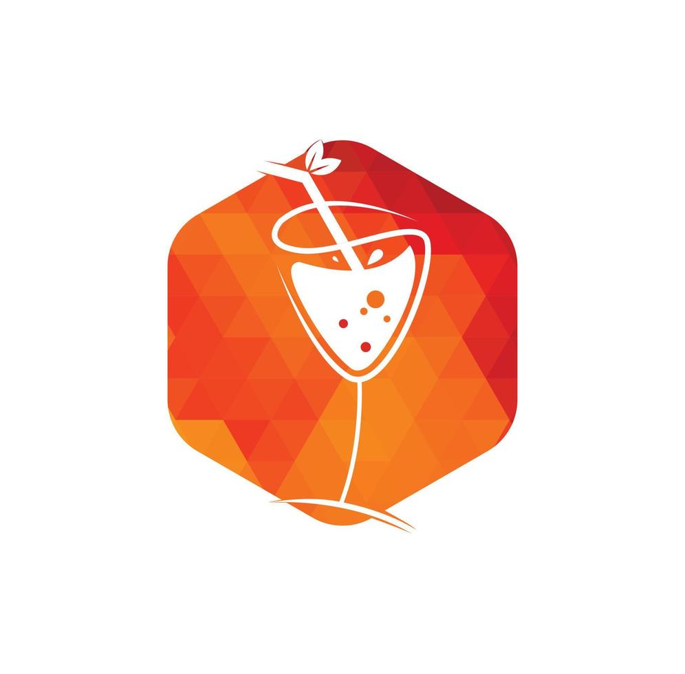 Orangensaft-Logo-Design-Konzept-Vektor-Illustration vektor