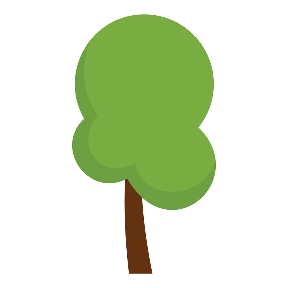 grünes Baumsymbol, flacher Stil vektor