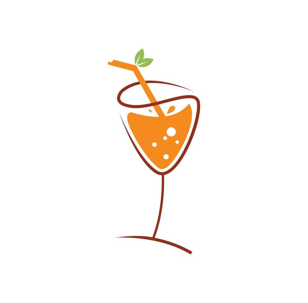 orange juice logotyp design begrepp vektor illustration