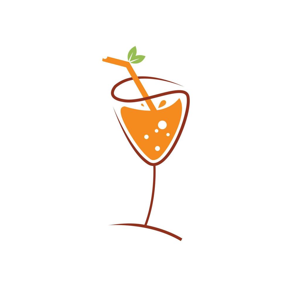 Orangensaft-Logo-Design-Konzept-Vektor-Illustration vektor