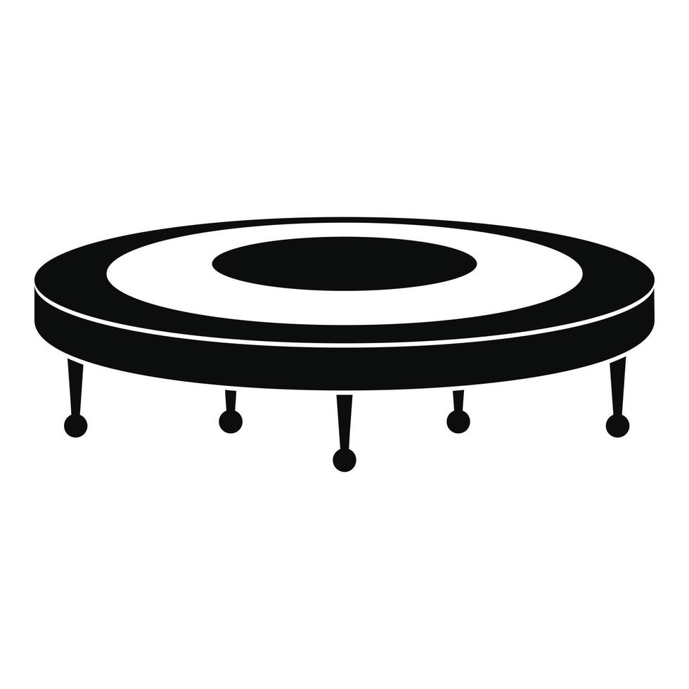 Sprung-Trampolin-Symbol, einfacher Stil vektor