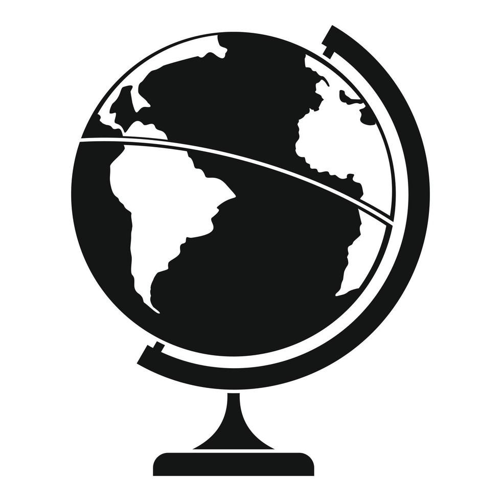 geografisches Planetensymbol, einfacher Stil. vektor