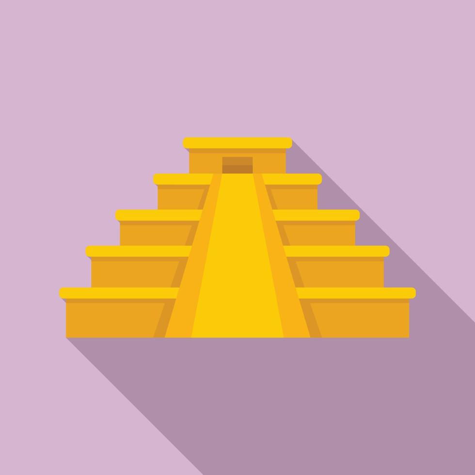 mexikanische Pyramiden-Ikone, flacher Stil vektor