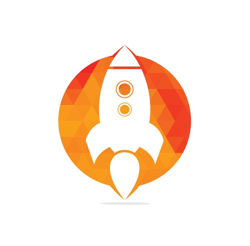 enkel raket logotyp vektor. raket logotyp. minimalistisk raket. vektor