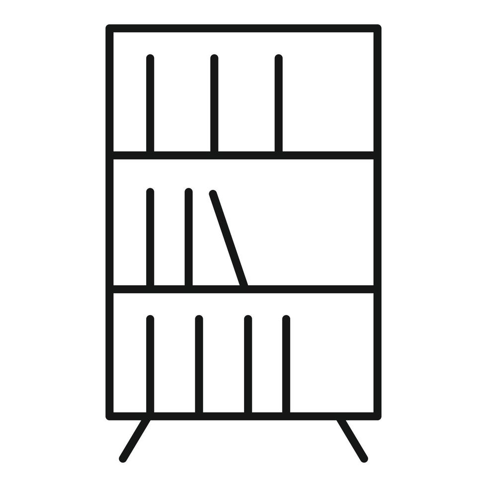 Kinderzimmer-Bücher-Symbol, Umriss-Stil vektor
