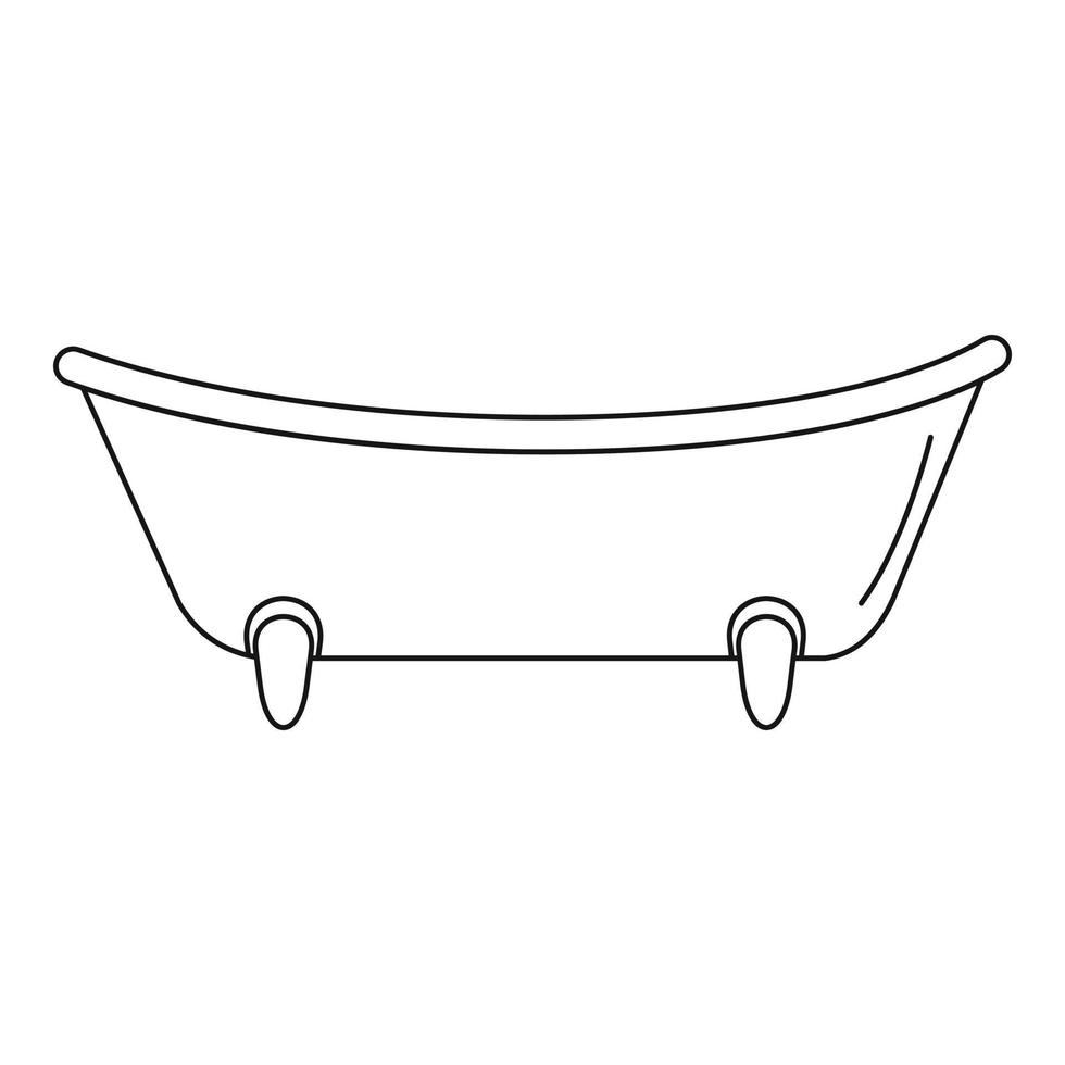 Symbol für Babybadewanne, Umrissstil vektor