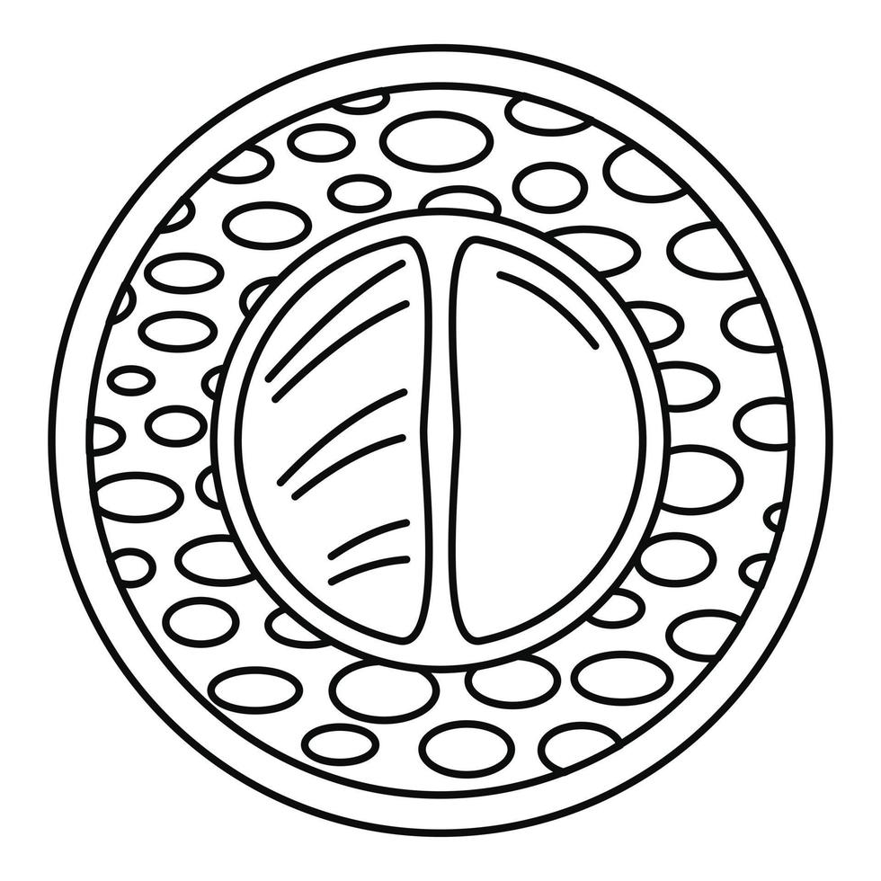 Sake-Wasabi-Sushi-Symbol, Umrissstil vektor