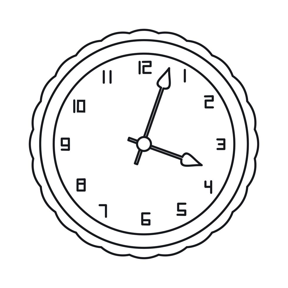 Uhrensymbol, Umrissstil vektor