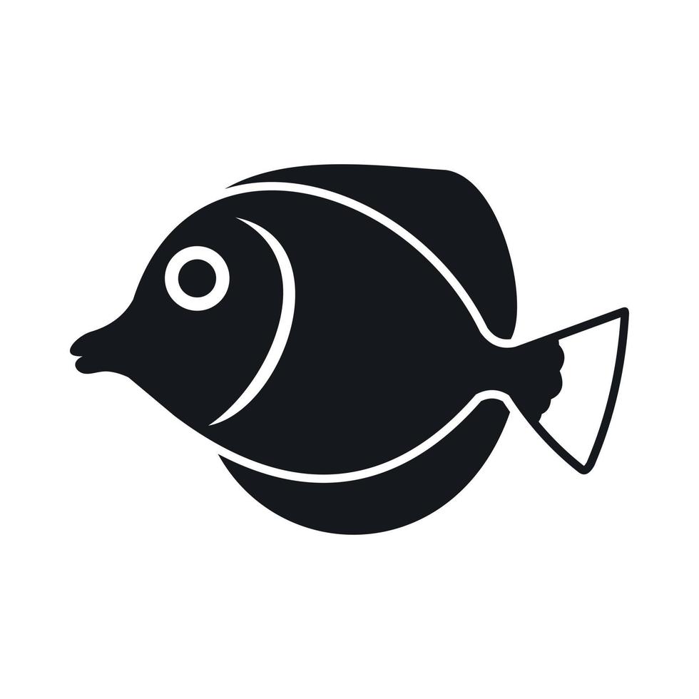 Tang-Fisch, Zebrasoma Flavescens-Symbol vektor