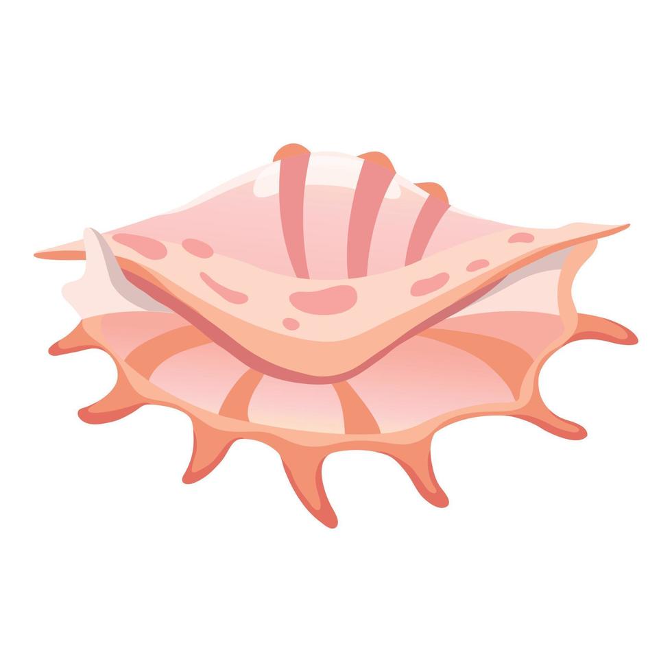 exotische Shell-Ikone, Cartoon-Stil vektor
