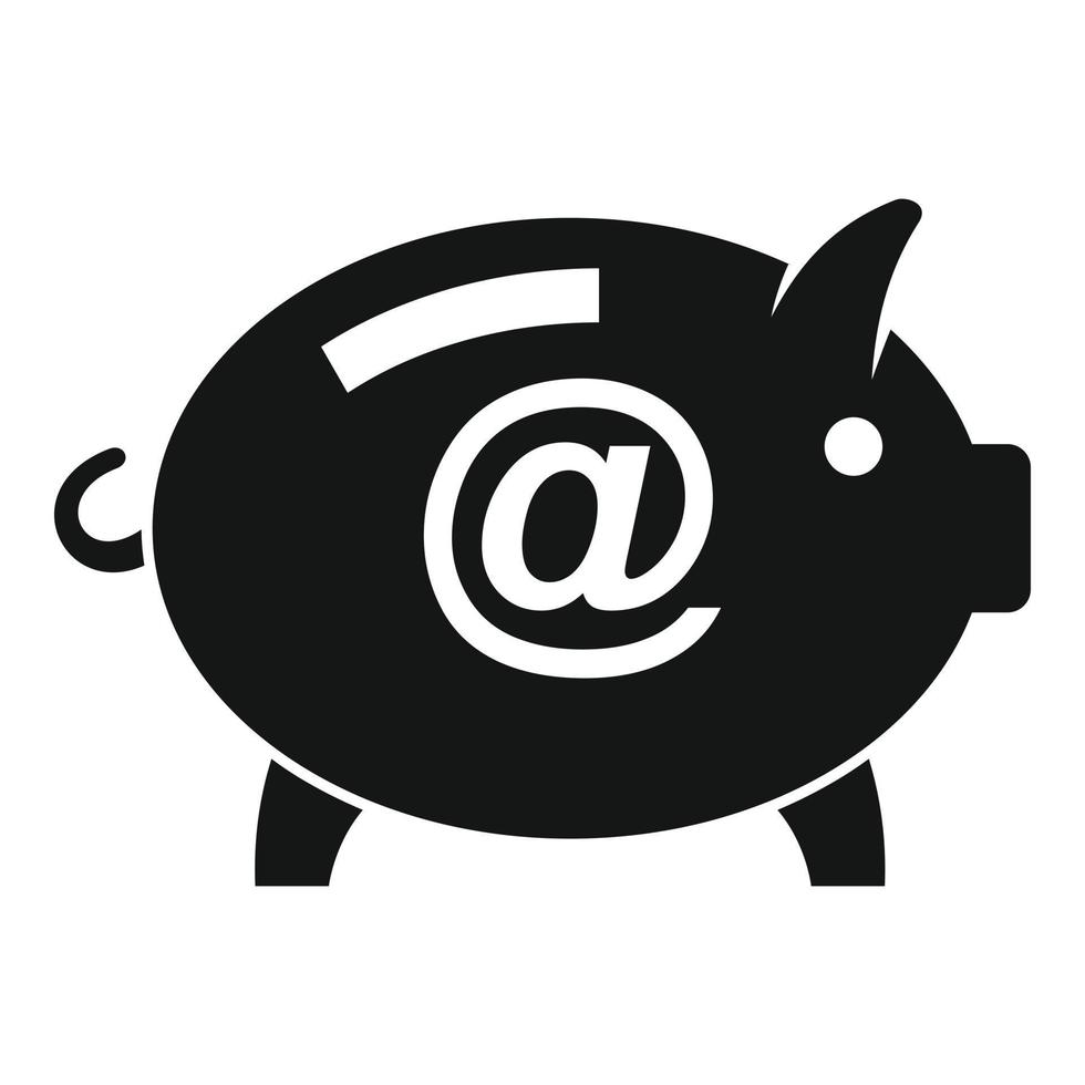 Sparschwein-Geld-Darlehen-Symbol, einfachen Stil vektor