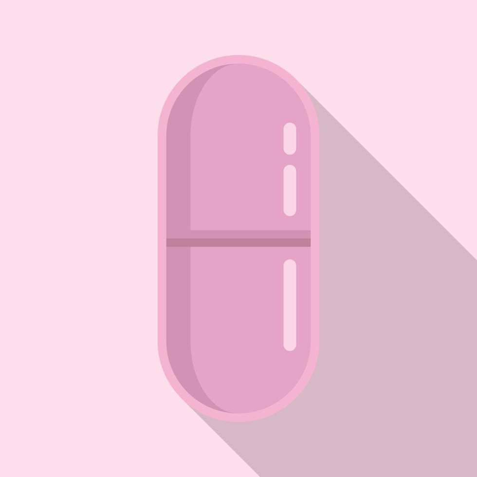 antibiotikum piller ikon, platt stil vektor