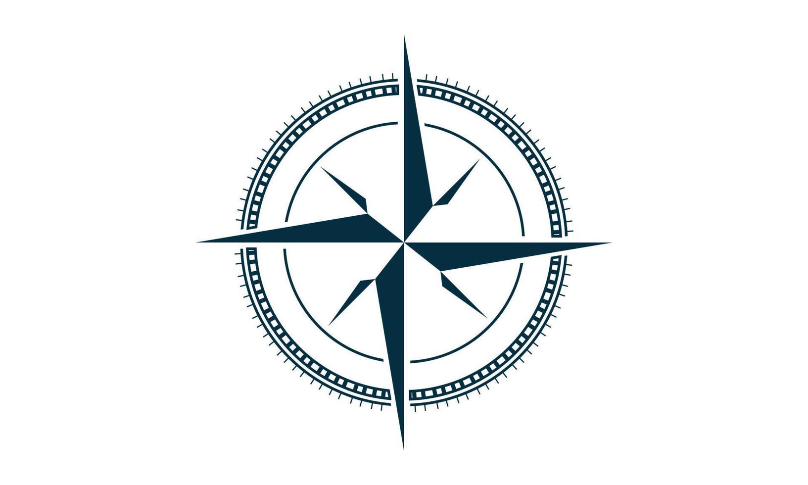 abstrakt digital kompass logotyp mall vektor