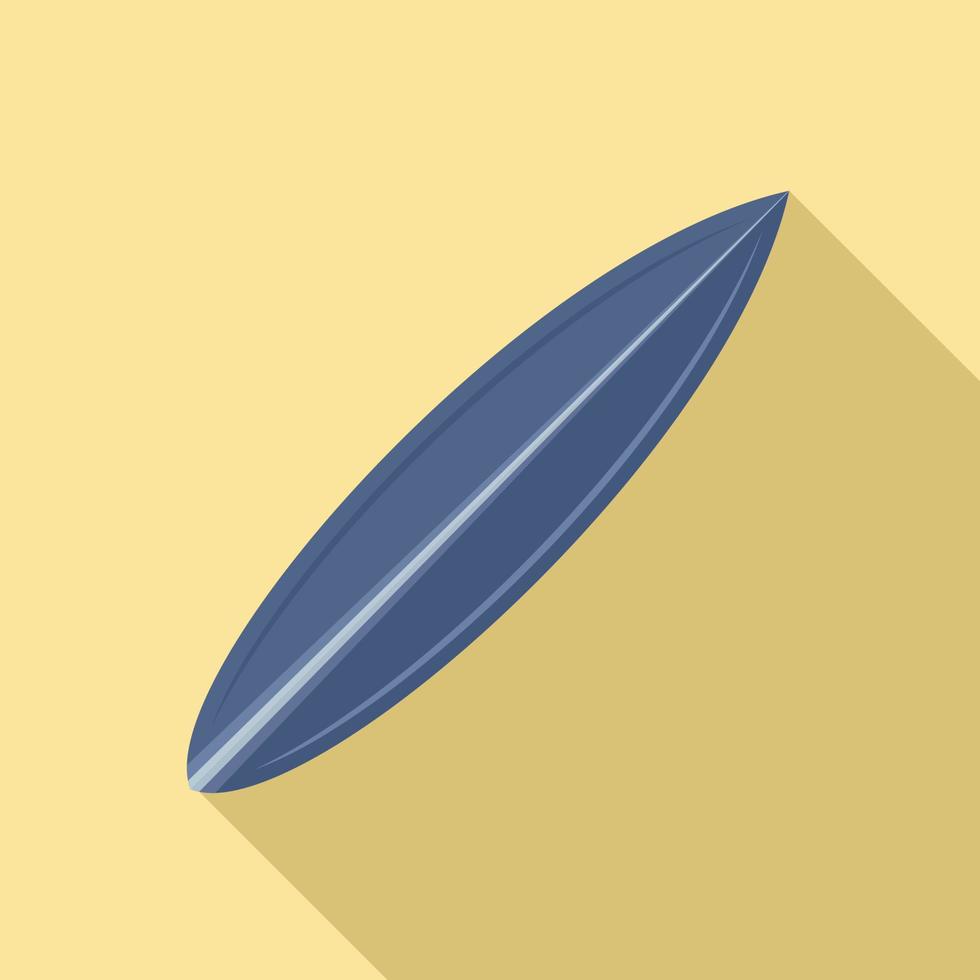 blå surfingbräda ikon, platt stil vektor