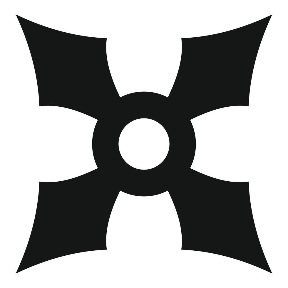 Ninja Steel Star Icon, einfacher Stil vektor