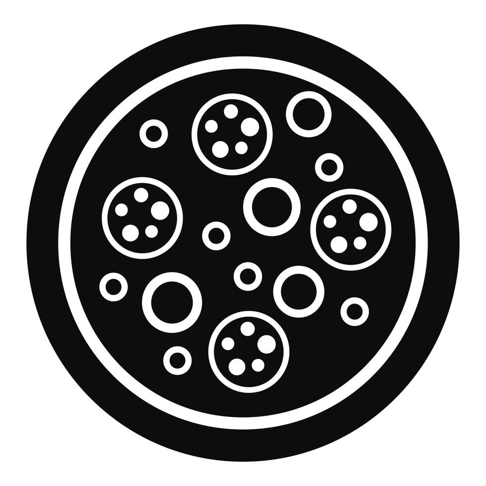 Pizza-Mozzarella-Symbol, einfacher Stil vektor