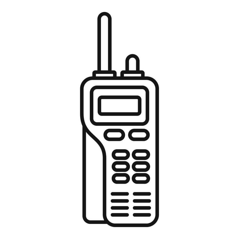 walkie prat kanal ikon, översikt stil vektor