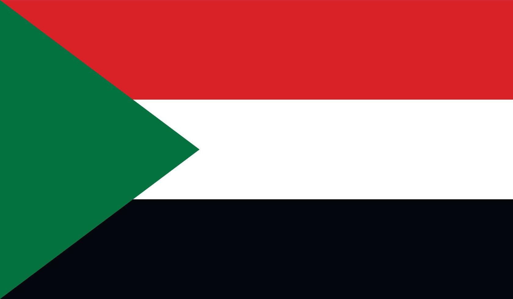 Bild der Sudan-Flagge vektor