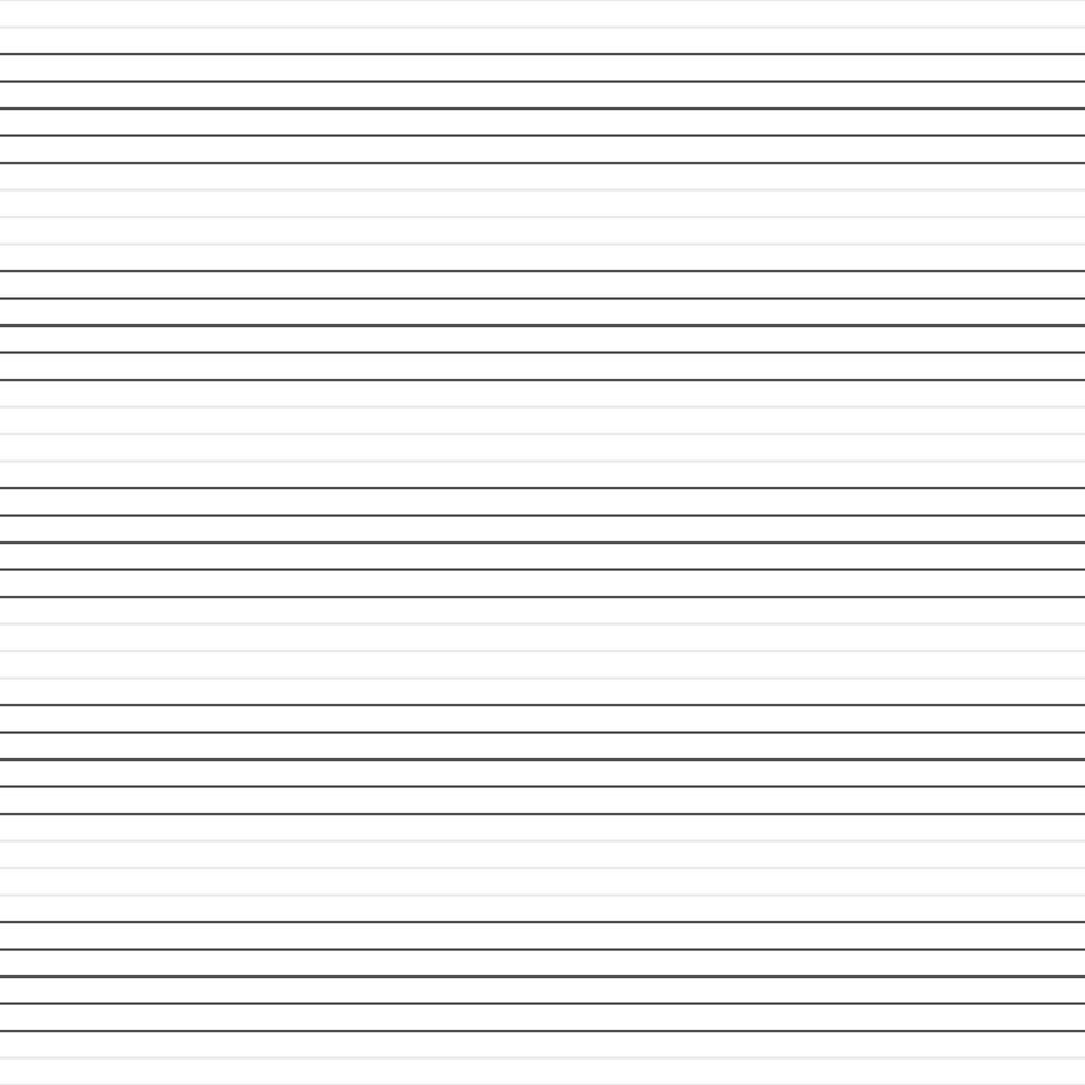 Musik leere Noten Daube nahtlose Muster. leeres papierblatt für klassische musik für die schule. notizbuchlinienraster für melodie und lieder. Vektor-Illustration isoliert auf weißem Hintergrund vektor