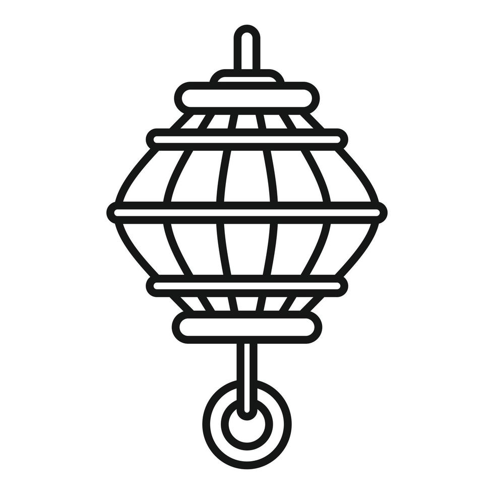 orientalisches Laternensymbol, Umrissstil vektor