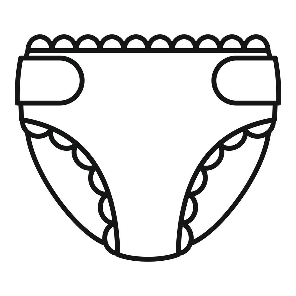 Babywindel-Symbol, Umrissstil vektor