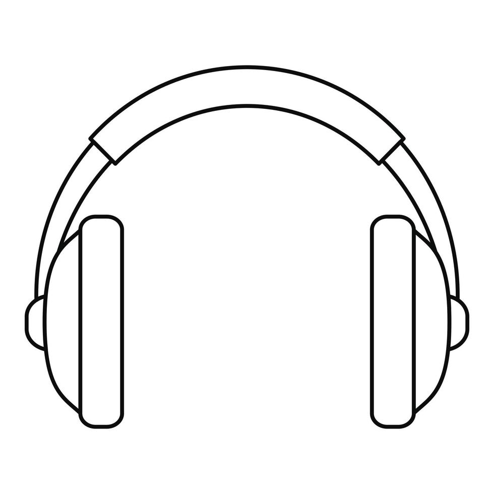 Rap-Headset-Symbol, Umrissstil vektor