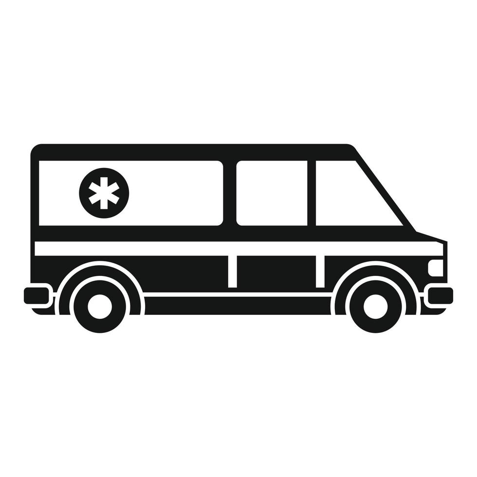 Assistenz-Krankenwagen-Symbol, einfacher Stil vektor