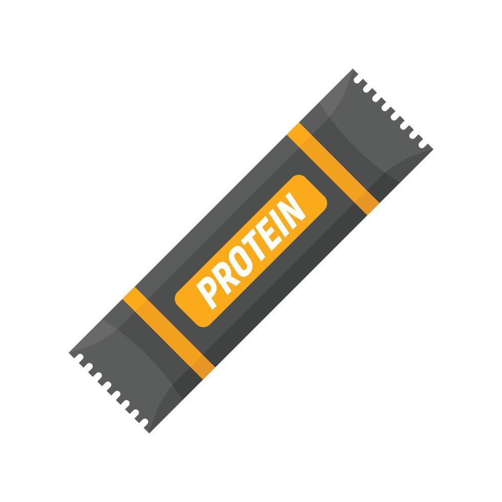 protein sport bar ikon, platt stil vektor