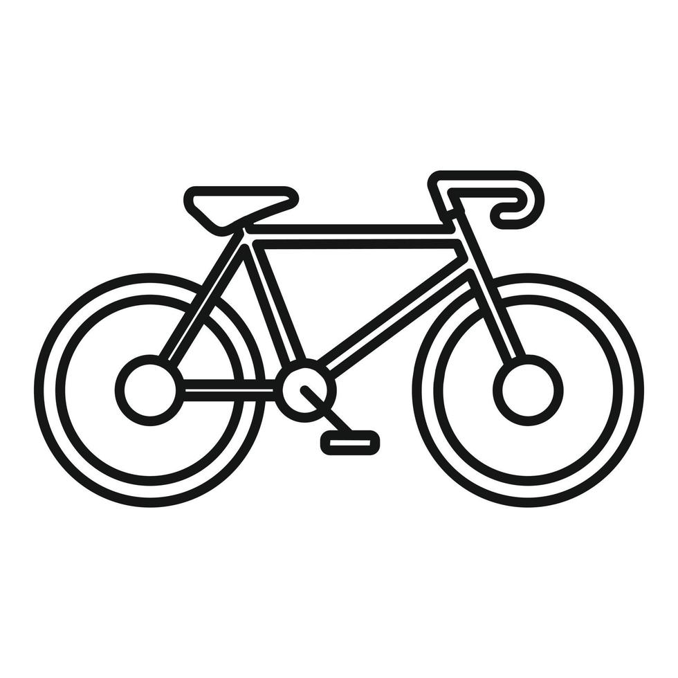 Lieferfahrrad-Symbol, Umrissstil vektor